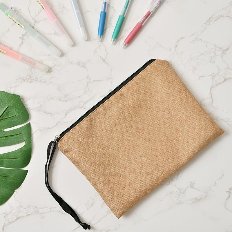 Fashion Letter Print Women Cosmetic Gift Bag Linen Zipper Pouch Travel Tote Storage Pouch Makeup Bag Classic Organizer Bag