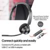 Poly Blackwire 3320 Wired Headset Microsoft Noise with for Web Plantronics Polycom 8G0Y9AA (USB-C Connection, Certified, Cancelling, Microphone,