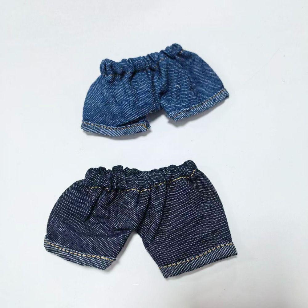 Casual Wears Doll Shirt Clothes Cute Jeans Shorts Doll Pants Suit  For 17cm Cotton Doll