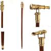 Wooden Walking Stick with Brass Handle Unique Telescopic Design Movie Prop Studio Home Travelling  Telescope Wooden Walking Cane
