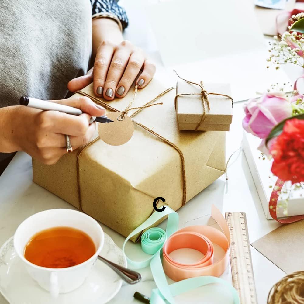 Xiaomi 100Pcs Round Tags 3/4/5cm Circle Kraft Paper Blank Gift Tags Price Tags with Hole Hang Tag for Craft Birthday Wedding Christmas450000
