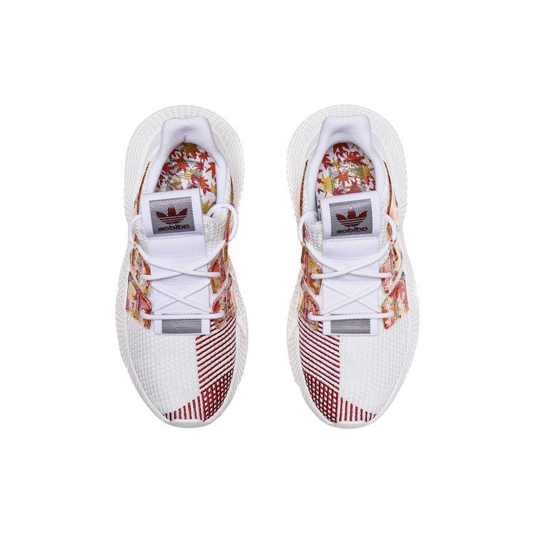 Adidas Originals Prophere Fabric Synthetic Leather Casual Slip-Resistant Durable Low-Top Lifestyle Shoes Women Sneakers White Red Yellow FV4542