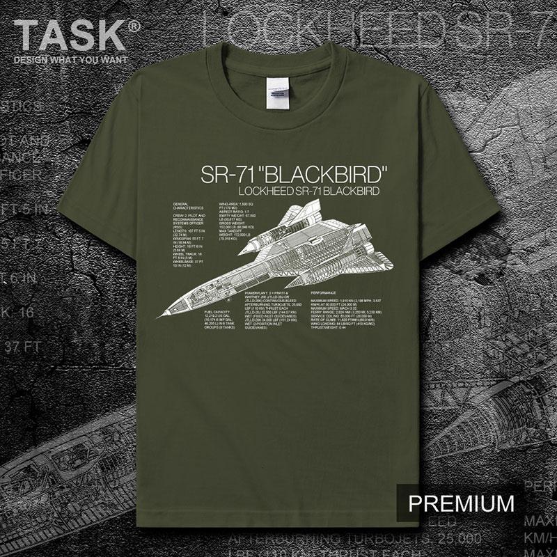 T-Shirt mit Aufdruck des US-Luftwaffen-Aufklärungsflugzeugs SR-71 Blackbird. Neu, 100 % Baumwolle, Rundhalsausschnitt, Kurzarm, lässiges Sommer-T-Shirt für Herren.