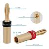 Preffair 13 AWG Speaker Cable with Banana Highly Copper and Magnetic Ring Hi-Fi Plugs, Anti-EMI/RFI Oxygen-Free OFC, Anti-Interference (3M)