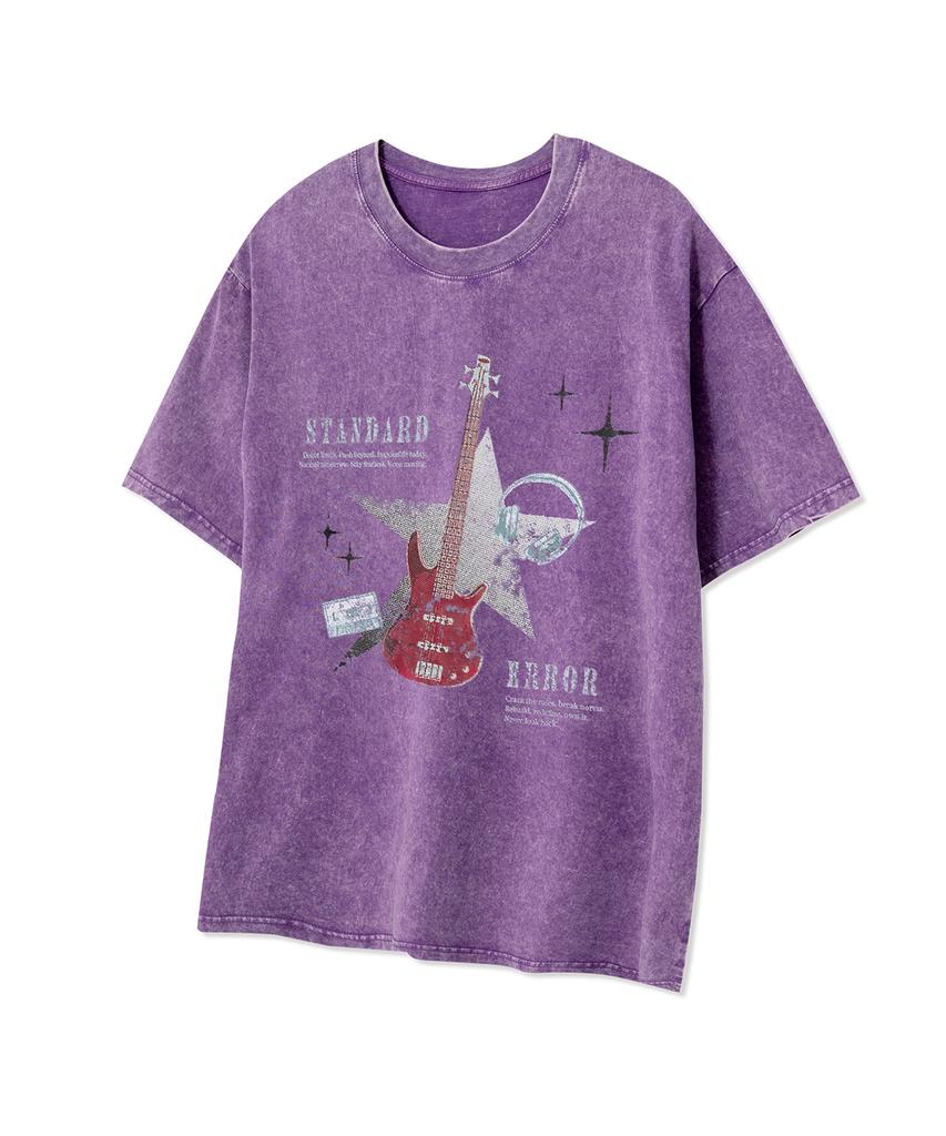 STANDARDERROR 87-Stan255 Universe Strum Vintage Pigment Short Sleeve T-Shirt (4 Colors)