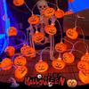 LED Pumpkin Lantern Halloween String Lights - Indoor Decorative Colored Lights for a Spooky Atmosphere
