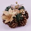 Artificial Floral Christmas Wreath Candle Holder Safety Stable Simulation Wreath Lamp Stand Durable