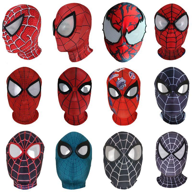 Spiderman Miles Morales Elastisk Mask Huvudskydd Kostym För Vuxna Cosplay-entusiaster