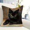 Vikama Traditional-Style Black Cat Pillowcase, Perfect For Decorating Your Living Room, Bedroom, Dorm Room, Or Office