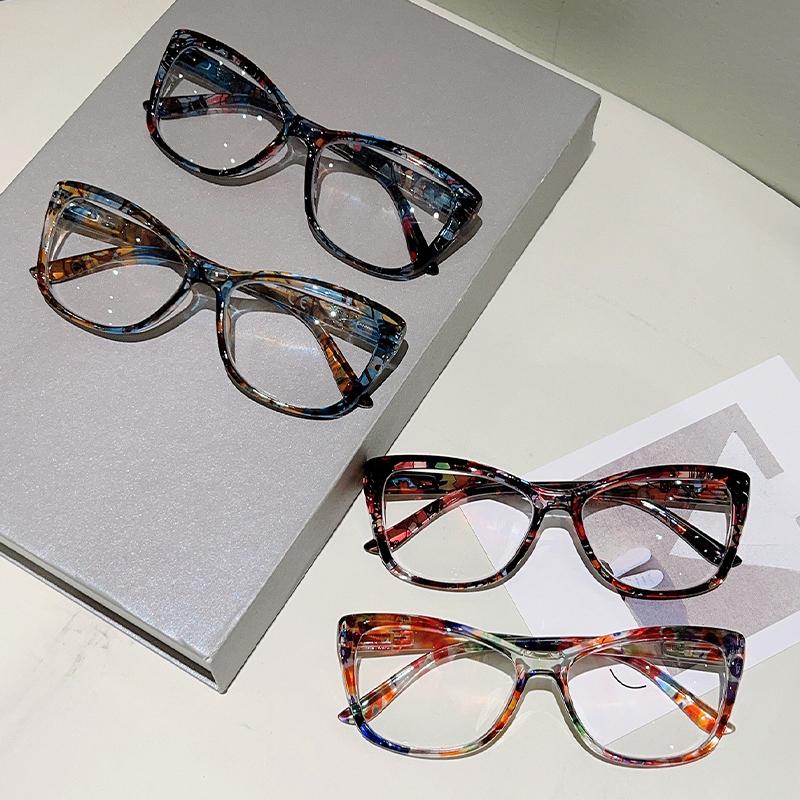 Vintage Square Reading Glasses Women New Fashion Full Rim Blue Light Blocking Eyewear Trendy Presbyopia Optical Frames