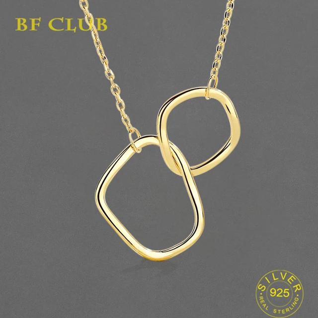 

Silver Necklace For Women Circle Shape Gold Plated Trendy O Chain Chocker Chirstamas Gift Fine Jewlery 40cm