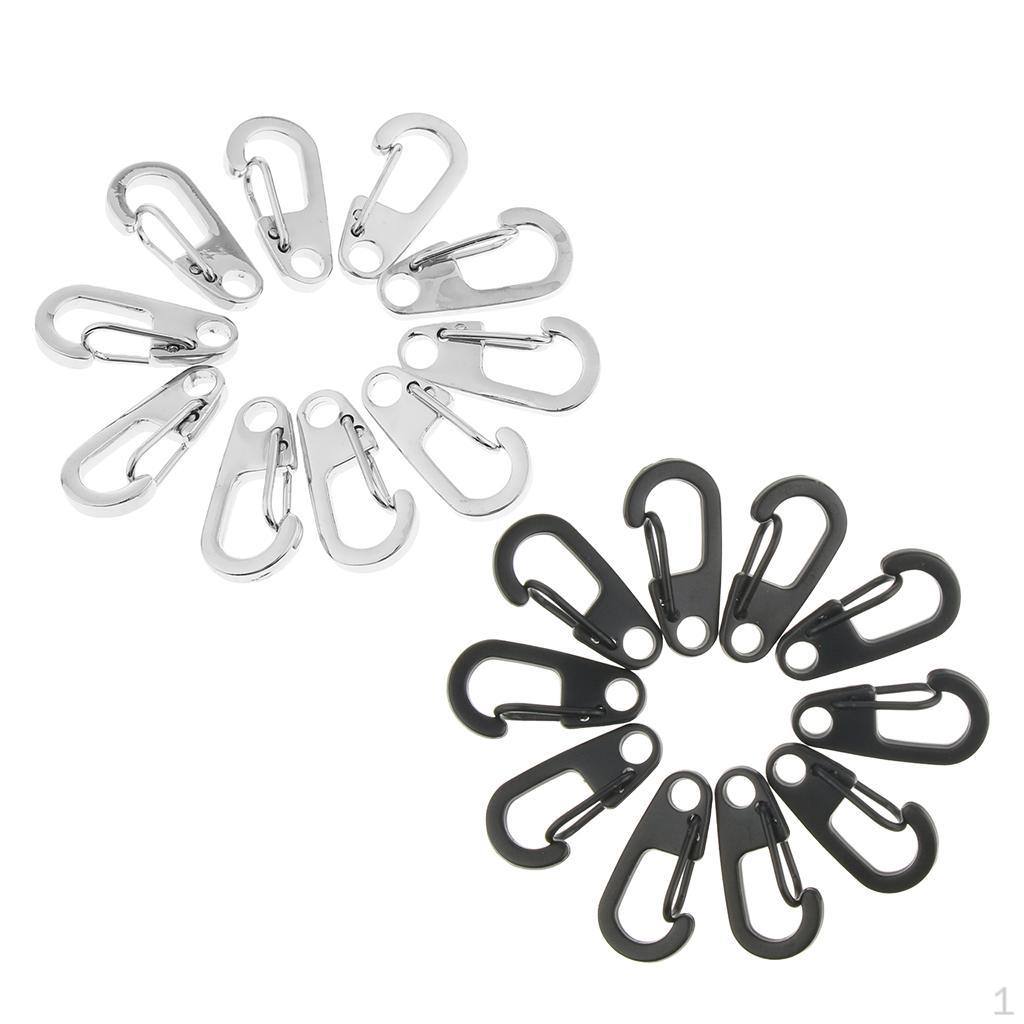 

20 шт. Карабины-крючки с пружинным зажимом, инструмент для кемпинга на открытом воздухе, брелок 26 мм, прочные и долговечные