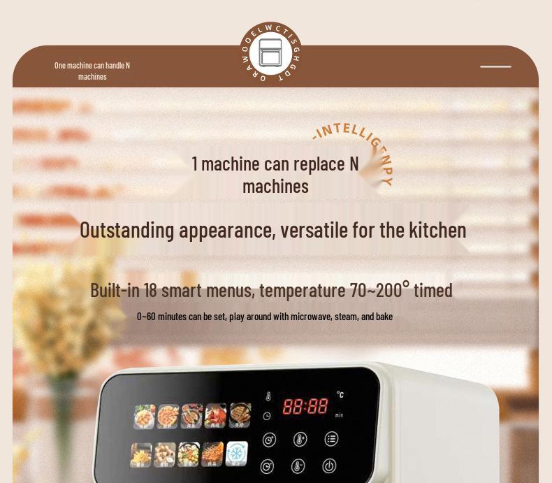 2025 Smart Visual Air Fryer: Large Capacity, Multifunctional Electric Oven
