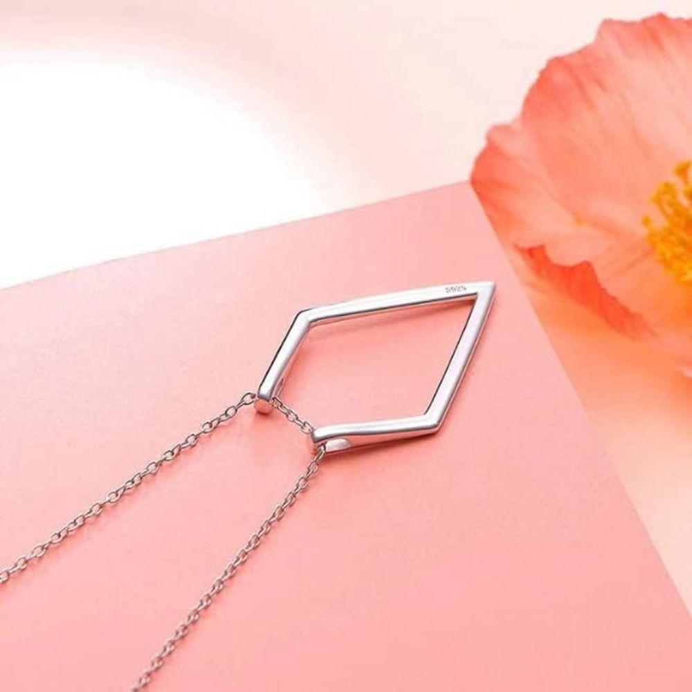 Titanium Necklace Silver Ring Keeper Fashion Ring Holder Wife