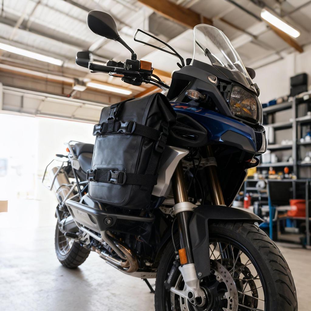 Motorcycle Front Bumper Bags Waterproof Backpack Gear Saddle Bag For Long Distance Touring Daily Commuting Outdoor Adventure