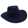 Ins Style Big-Brimmed Top Hat, Solid Color Jazz Hat, Men'S And Women'S Felt Hats, Simple Woolen Hats, Old-Fashioned Fedora Hats