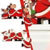 New Christmas Door Frame Wooden Decoration Elderly And Elk Handmade Crafts Personalized Holiday Home Decoration Accessories