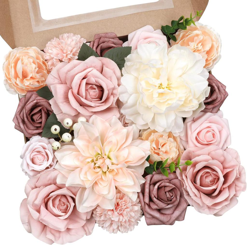 Simulation Flower Box Diy With Flower Pole Rose Box Hand Bouquet Wedding Christmas Home Decoration