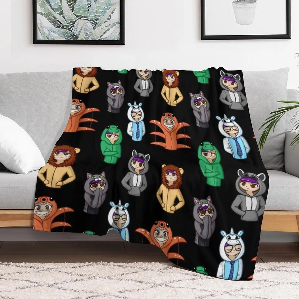 Oneside Tile All Sides Throw Blanket Soft Bedroom Blanket for Night Sleeping