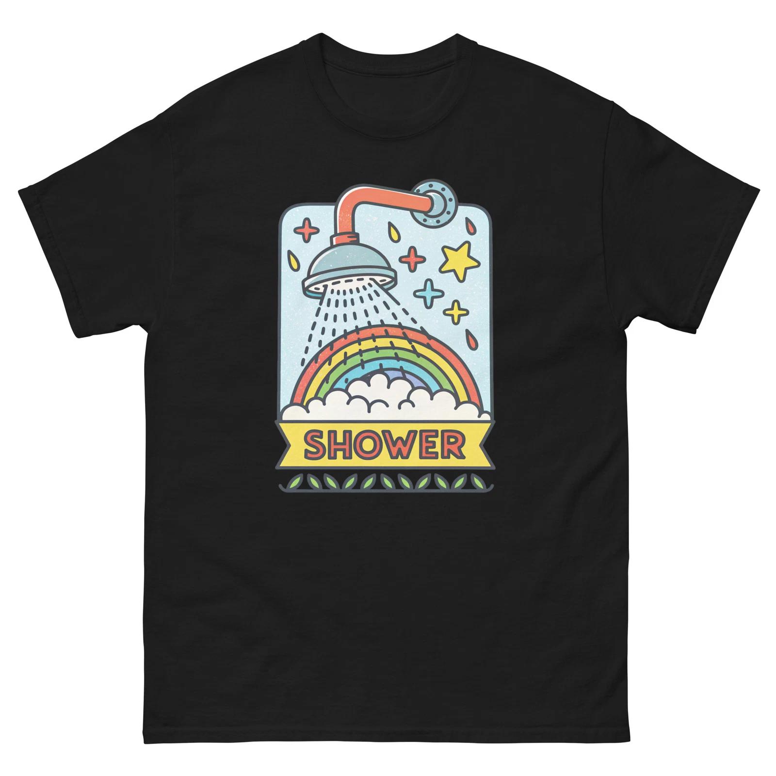 Shower Popular Illustration Object T-Shirt S