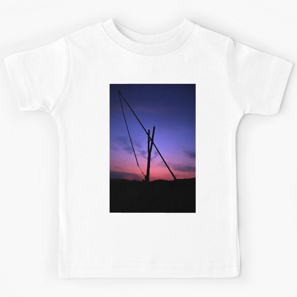 Sunset wooden crane 2, Poland Kids T-Shirt 160