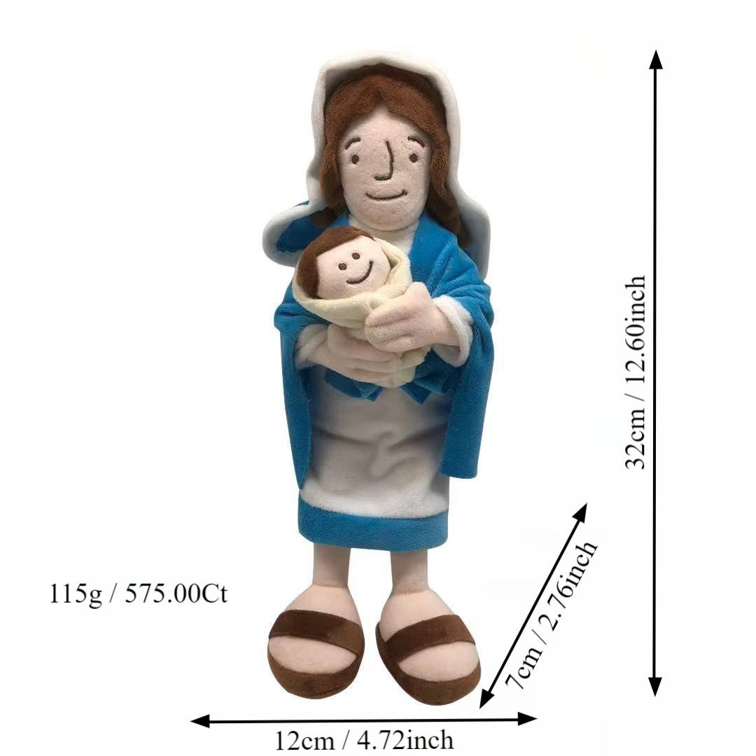 Jezus Pluche Pop Religieus Speelgoed voor Doop Pasen Kerstmis Zacht Knuffelbaar Jezus Figuur Kerstcadeau voor Kinderen