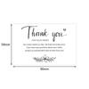 50pcs White Thank You For Your Order Cards Flower Pattern Handmade Package Inserts Small Business Online Retails Gifts