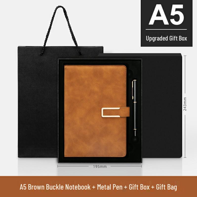 A5 Custom Logo Business Notepad Set with Magnetic Buckle