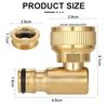 2Pcs Brass Hose Connection 1/2"And 3/4" Garden Quick Coupling Adapter For Hose Line Hose Bibs And Watering Equipment