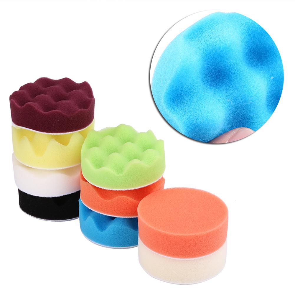 12Pcs 3inch Sponge Buffing Polishing Pad Kit for Car Polisher with Adapter