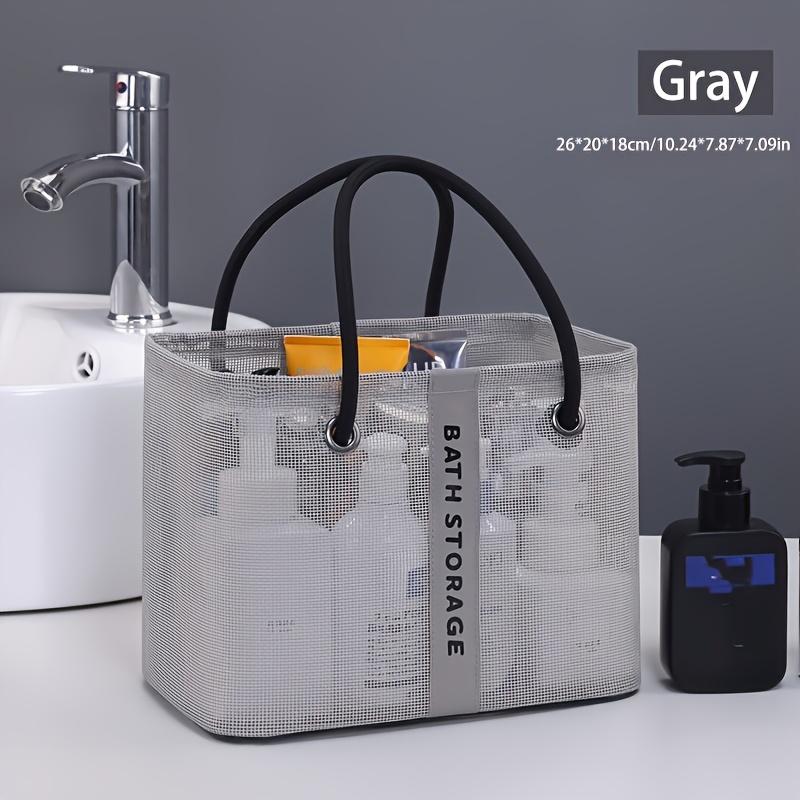 

Large capacity, foldable, portable mesh toiletry bag, space saving, sturdy and durable