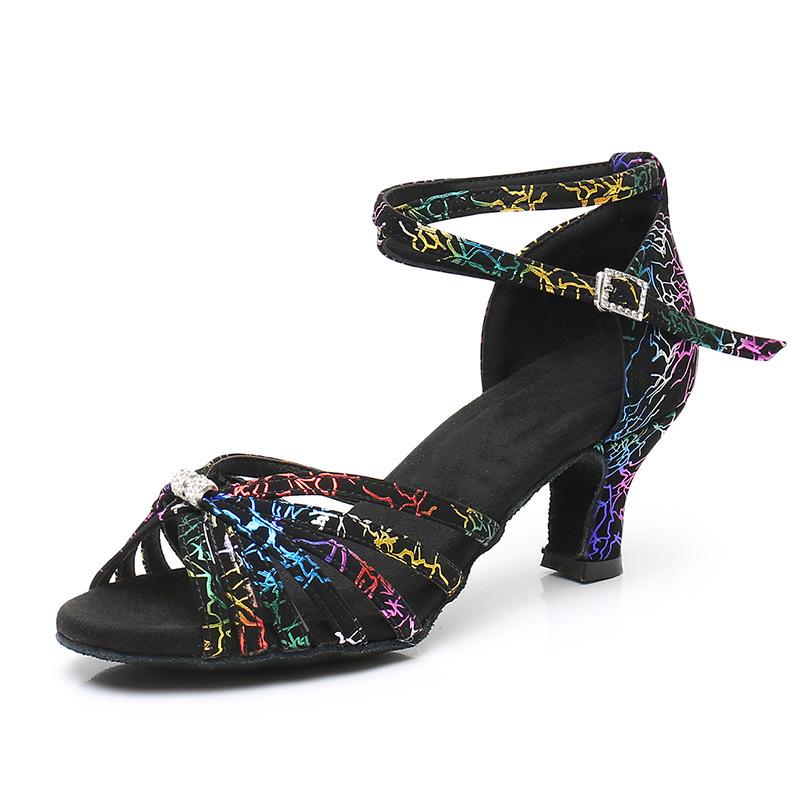 

Women Sandals Latin Dance Shoes for Ladies Girls Ballrooom Tango Dancing Shoes Salsa Sandals Practise Shoes Woman Heels 34