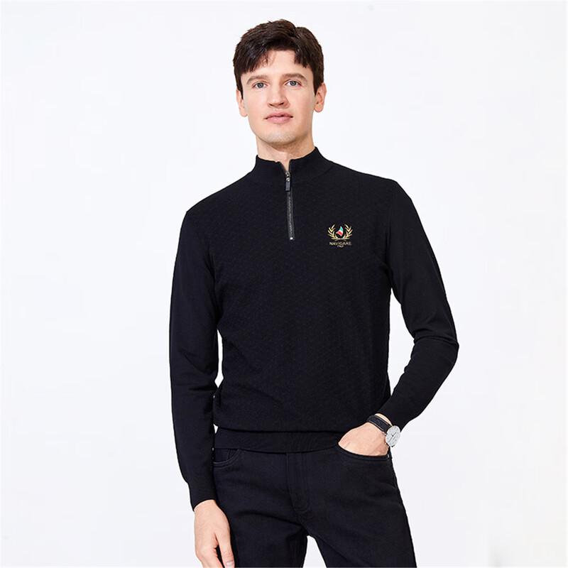 

Чоловічий светр Navigare з довгим рукавом, напівзастібкою та коміром-стійкою M/48