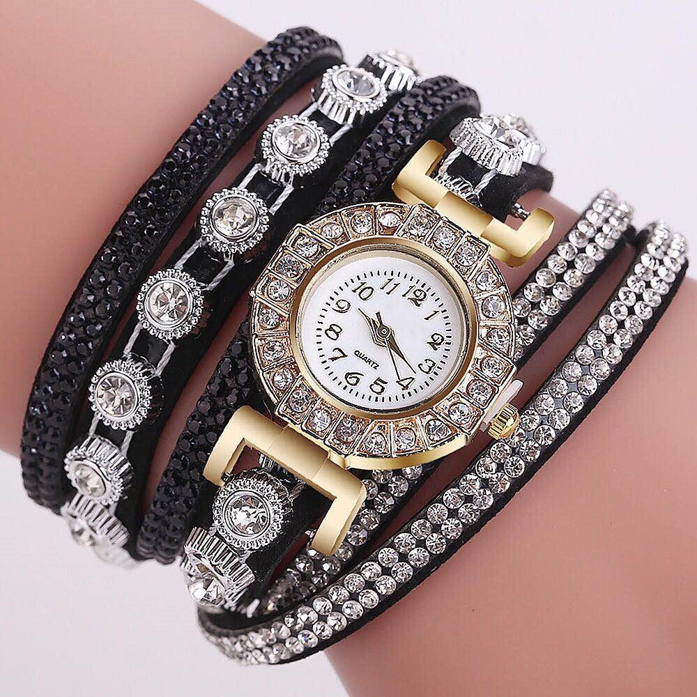 Ladies Watch, Korean Fleece Wrapped Bracelet Watch With Diamonds Wrapped Watch Accessories