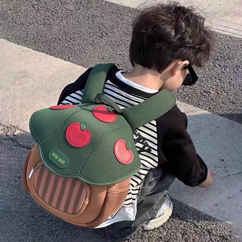 Kid Backpack Cute Mushroom Kindergarten Cartoon Pink Mini Travel Bag Schoolbag Preschool Gift for Toddler Girl Boy 3-6