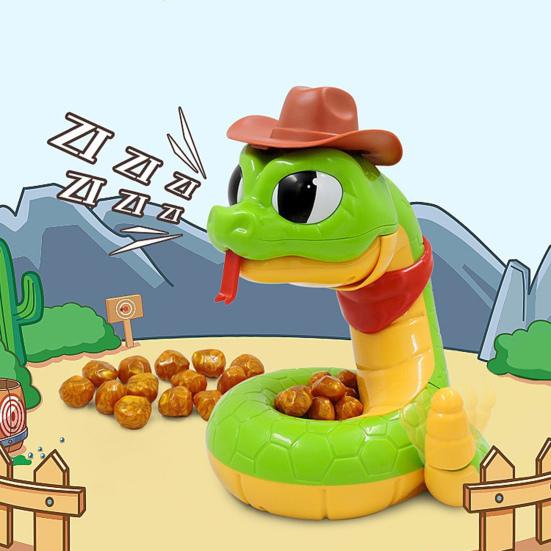 Electric Rattlesnake Play Toy for Parent-Child Interaction Rattle Robber Snake Game Tricky