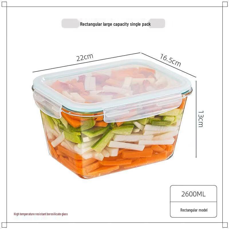 Ruhan Large Capacity High Borosilicate Glass Food Storage Containers