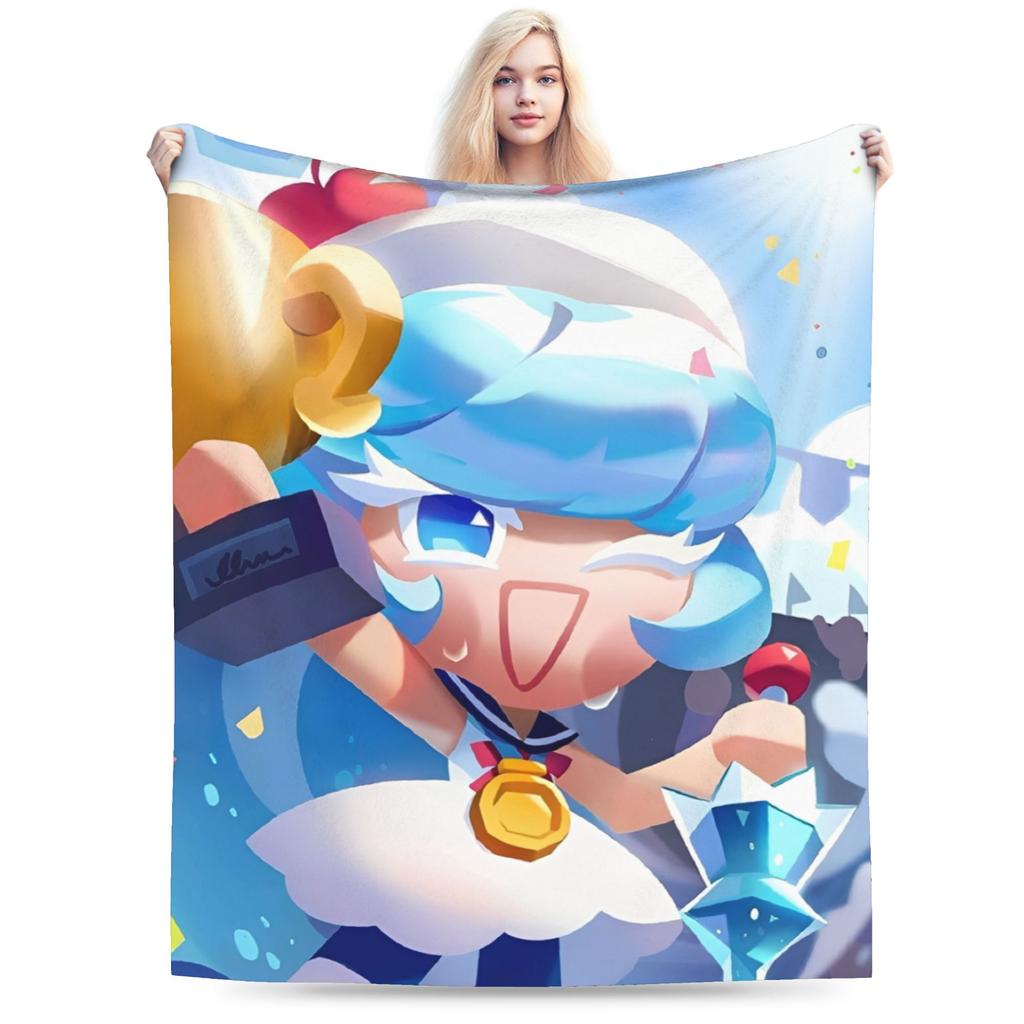 Comfortable Cookie Run Kingdom  Blanket Merch Bedding Decorative Video Games Throws And Blankets Warm Flannel for Office