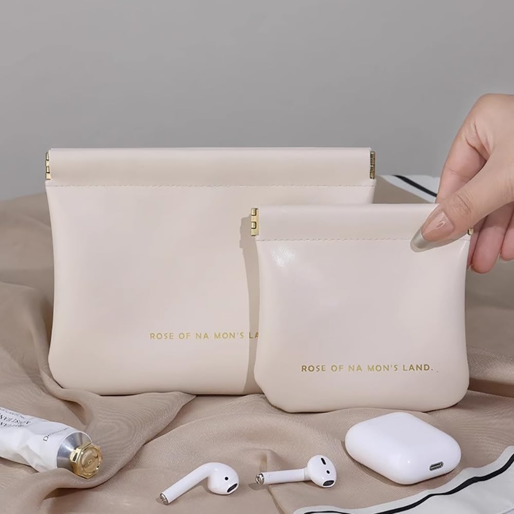 CHENLONB Small Set of Makeup PU Large Portable Cosmetic Mini Lip Small Item Storage For Business Everyday Travel Makeup Pouch for Women Pouch, 2,