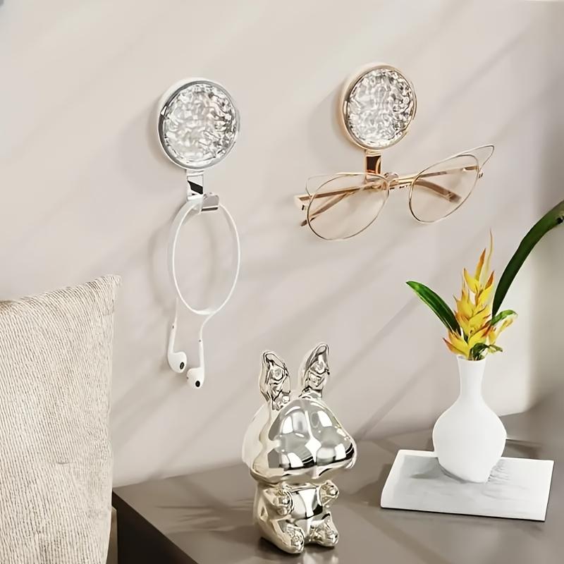 1pc Plastic Strong Adhesive No Hole Wall Mounting Practical Hanger, Easy To Install, For Bathroom & Door - Stylish And Practical Storage Solution