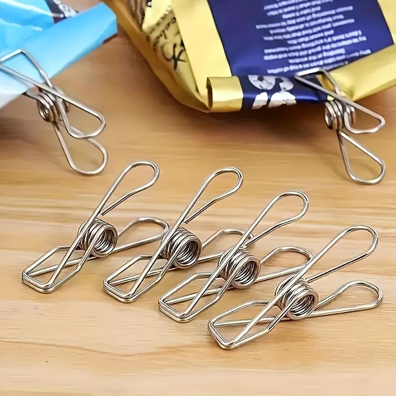 10Pcs Stainless Steel Clothes Clips Available In 2 Sizes For Hanging Clothes Or Drying Clothes Clips Clothes Pegs Clothes Hooks