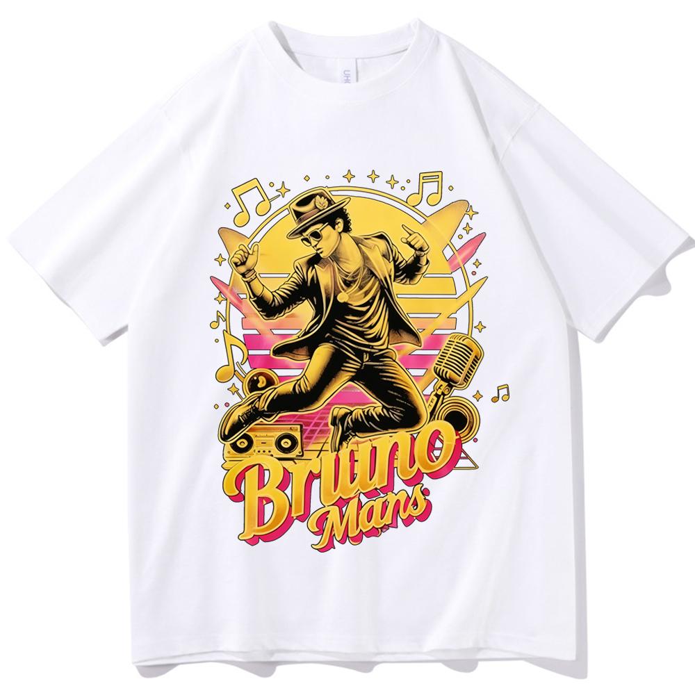 

Bruno Mars Music Shirt Unisex Women Harajuku Short Sleeve Oneck Casual Shirt Gift Clothes Fashion Comfort Cotton T Shirt 4XL