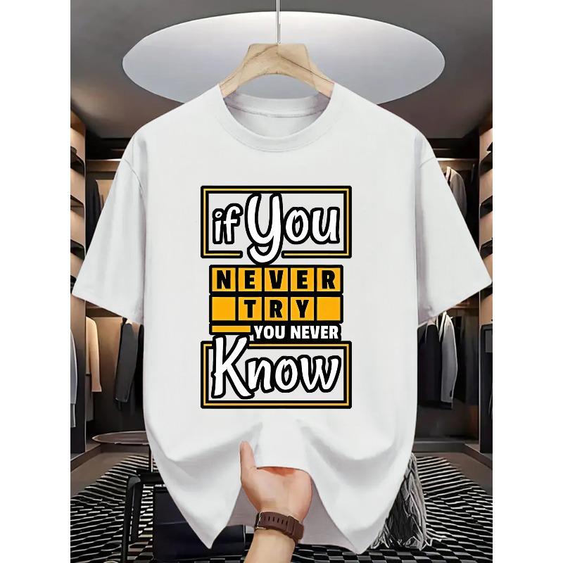 

European sizes Summer Men S Fashion Short-Sleeve T-Shirt with Letter Pattern Print 4XL білий