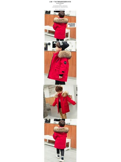 Boys' Mid-Length Winter Cotton Coat: 2025 New Thickened Jacket for Little Boys