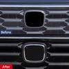 Car Accessories Fit For Honda CR-V CRV 2023 2024 2025 2026 Not Fit Crv Hybrid Car Front Grille Logo Frame Cover Decoration Trim (Glossy Black) 1PCS