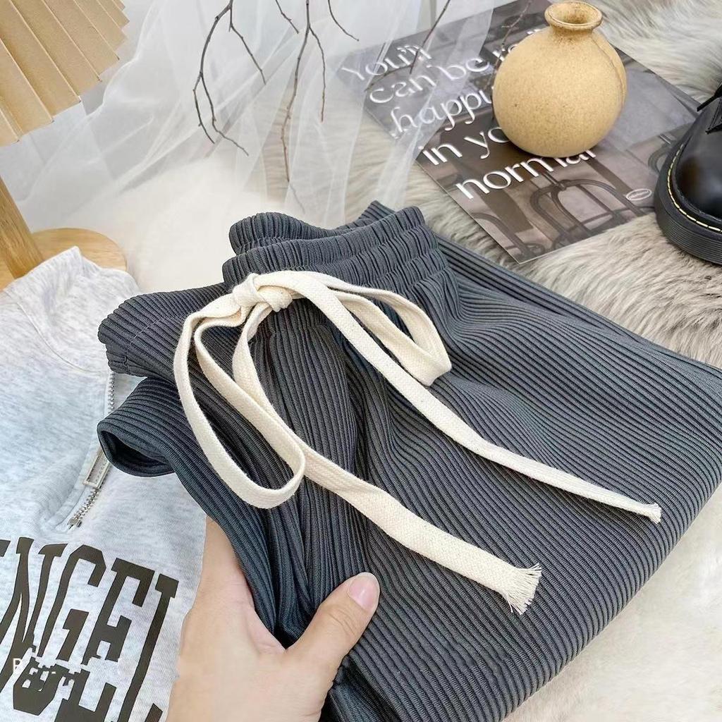 High Waist Snake Pattern Pleated Wide-Leg Pants - Women's Versatile Loose Casual Summer Trousers