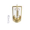 Stolní lampa Plně hliníková Dobíjecí Dotykové ovládání Retro 3 barvy Stolní ambientní lampa pro vnitřní i venkovní použití Zlatá