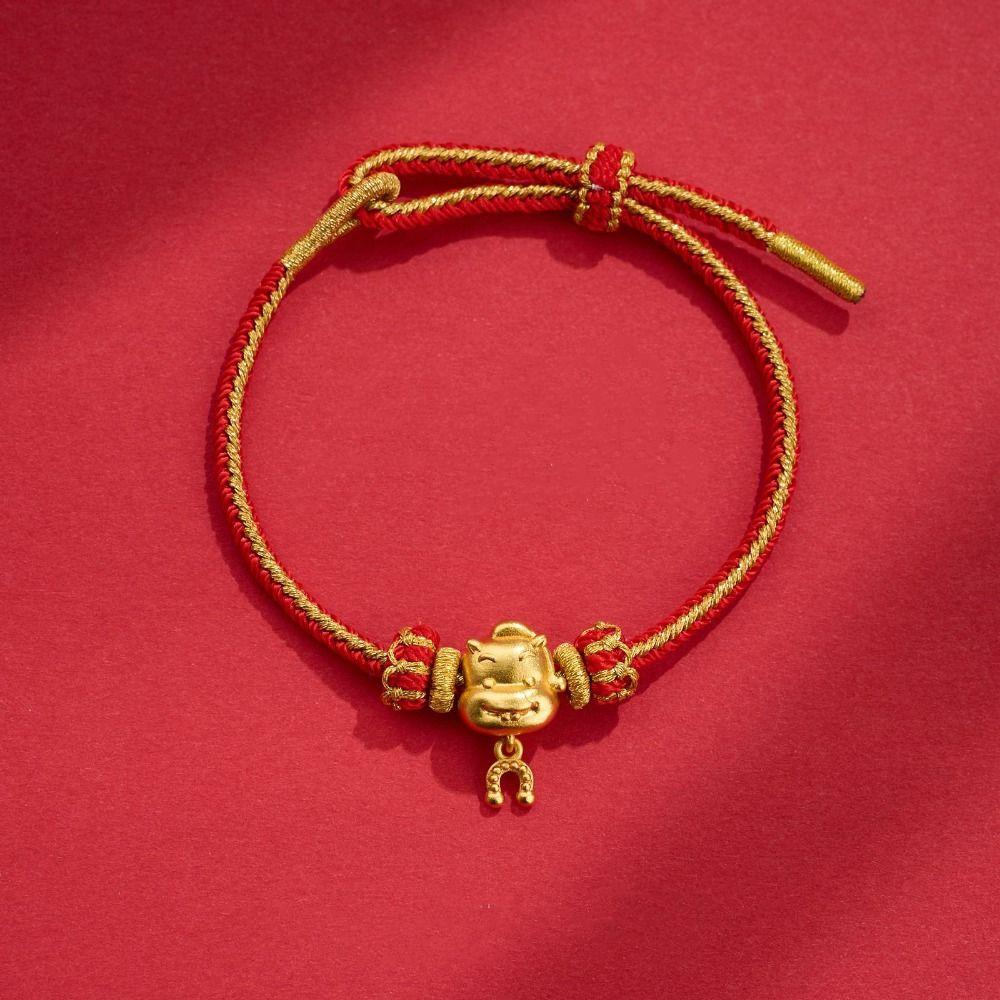 Hand-woven Good Lucky Bracelet Year of The Horse Chinese Red Handrope Chinese New Year
