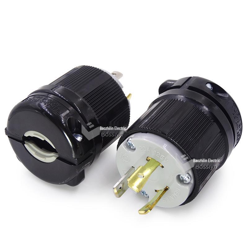 US Standard Lockable Anti-Detachment Industrial Power Plug for Medical Use BL520P
