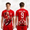 Haaland 9 Red Graphic T Shirts Soccer 2026 New Summer Fan Mesh Jersey Football Fan Men Women Casual Short Sleeve Sport Y2K Tee